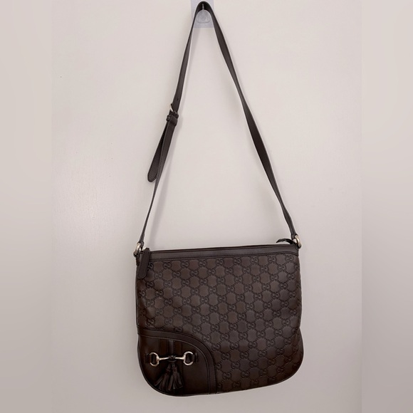 Authentic Preloved Guccissima Dark Brown Messenger bag - Picture 2 of 16